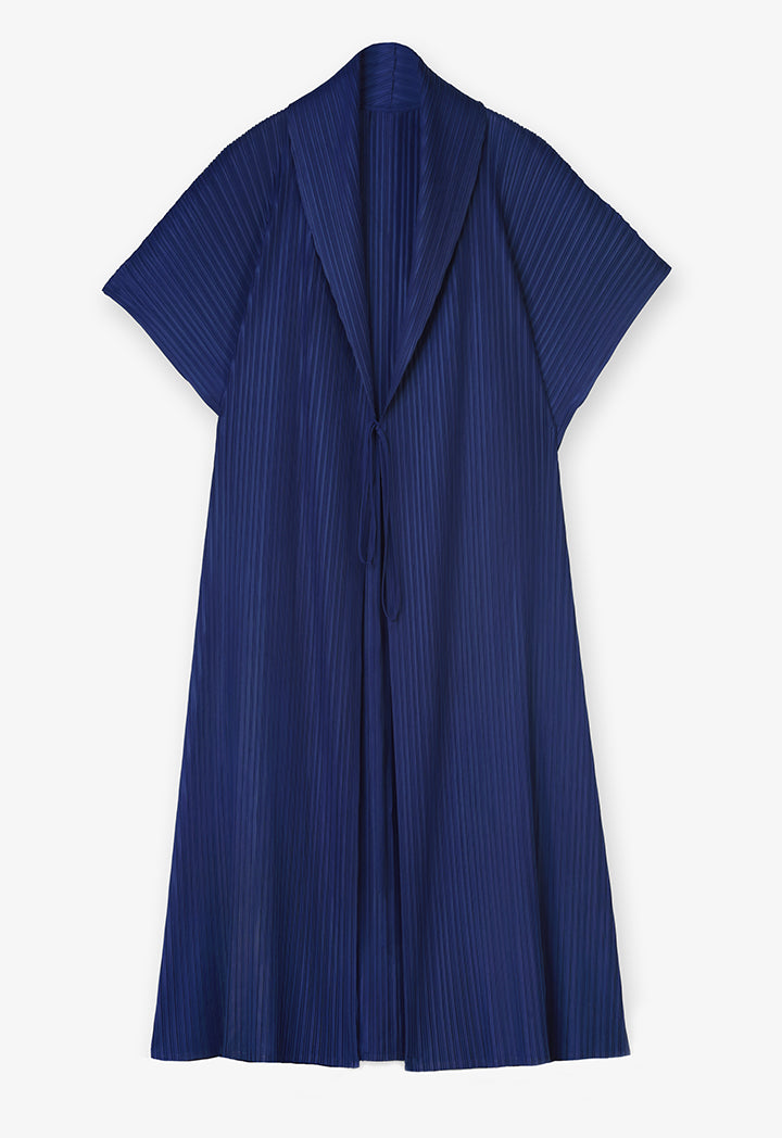Choice Pleated Outerwear With Tie Detail Navy