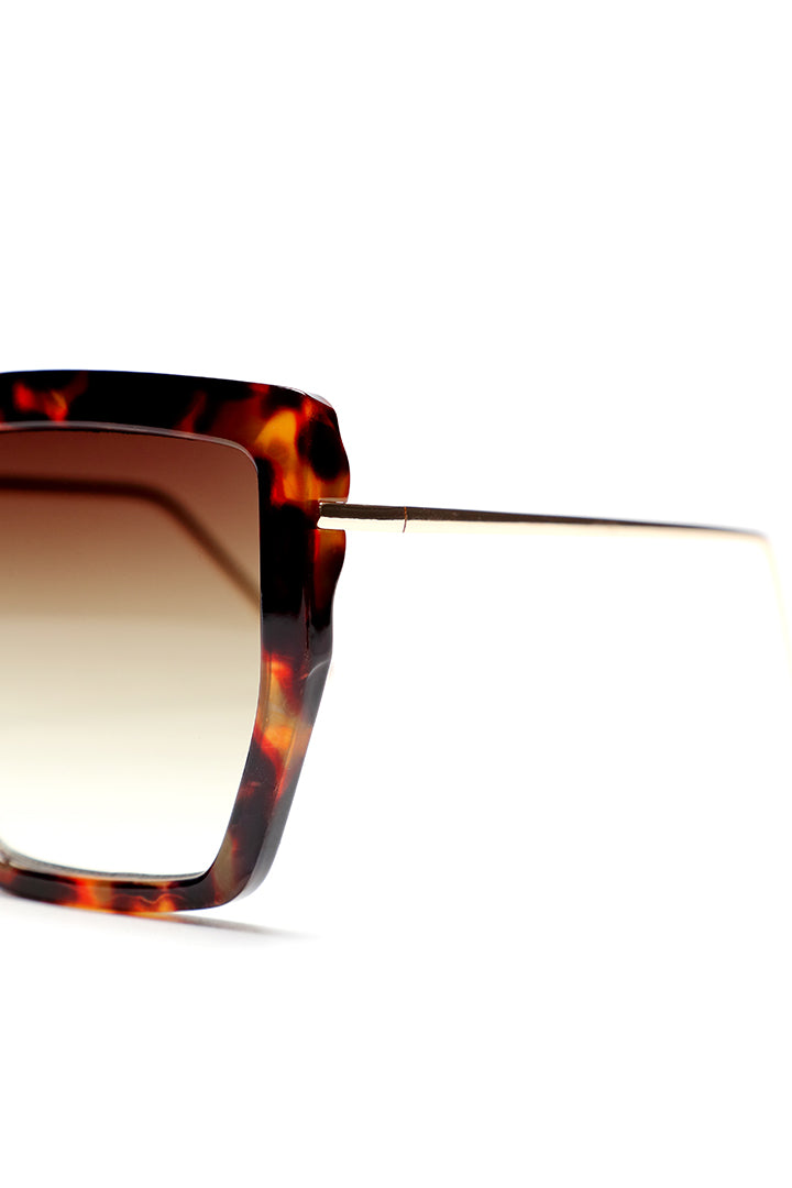 Choice Oversized Cat Eye Full Frame Sunglasses Leopard
