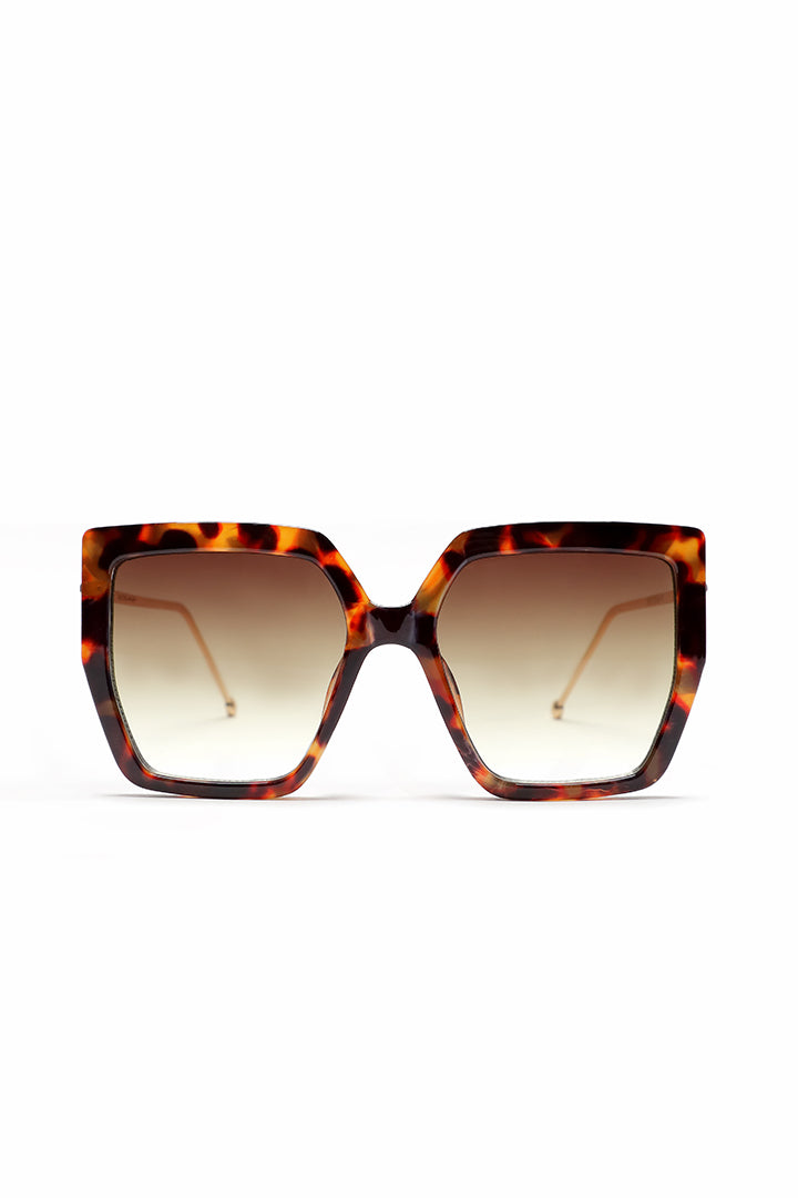Choice Oversized Cat Eye Full Frame Sunglasses Leopard