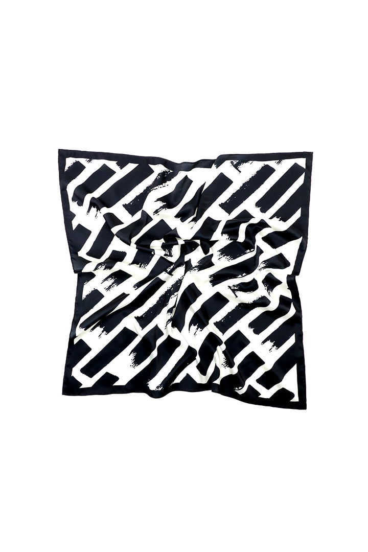 Choice All Over Printed Scarf Creame / Black