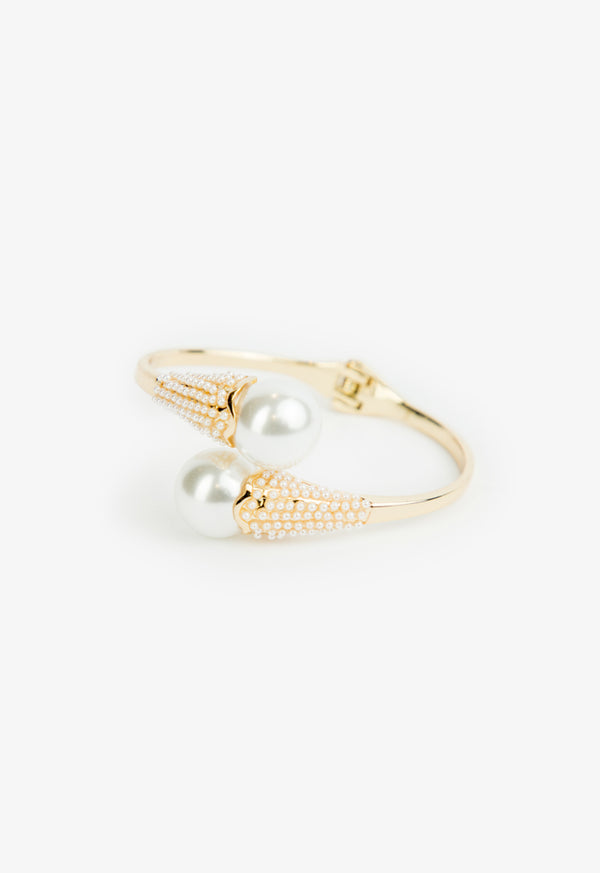 Choice Pearl Detail Bracelet Gold