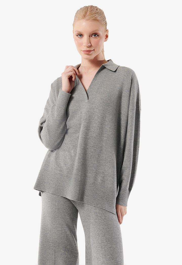 Choice Solid-Toned Sweatshirt Grey