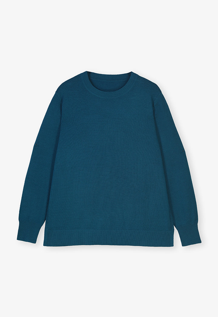 Choice Solid Long Sleeve Sweatshirt Teal