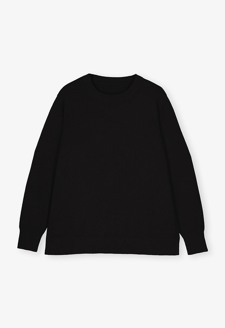 Choice Solid Long Sleeve Sweatshirt Black