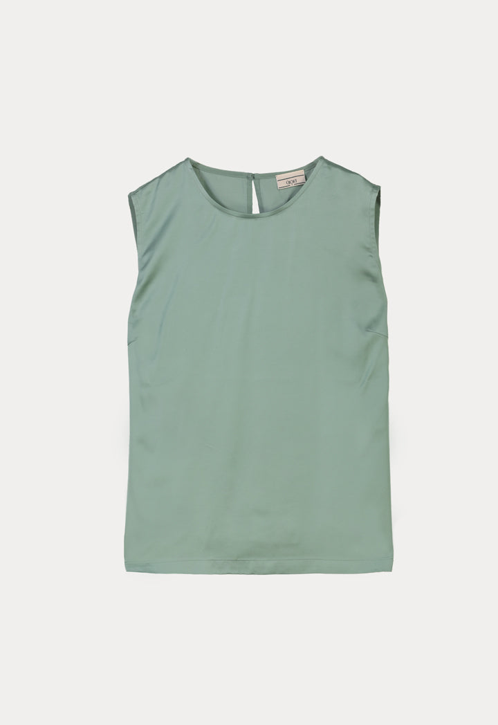 Choice Solid Sleeveless Top Blue