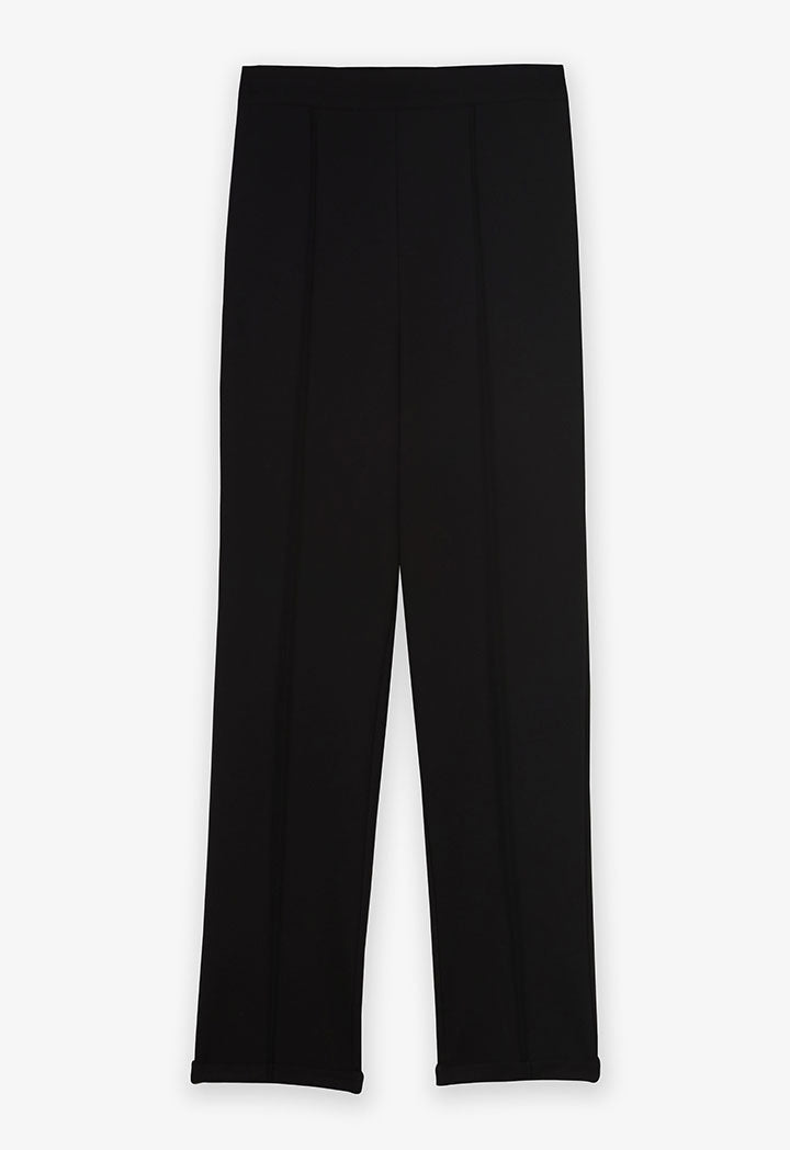 Choice Classic Folded Hem Trouser Black