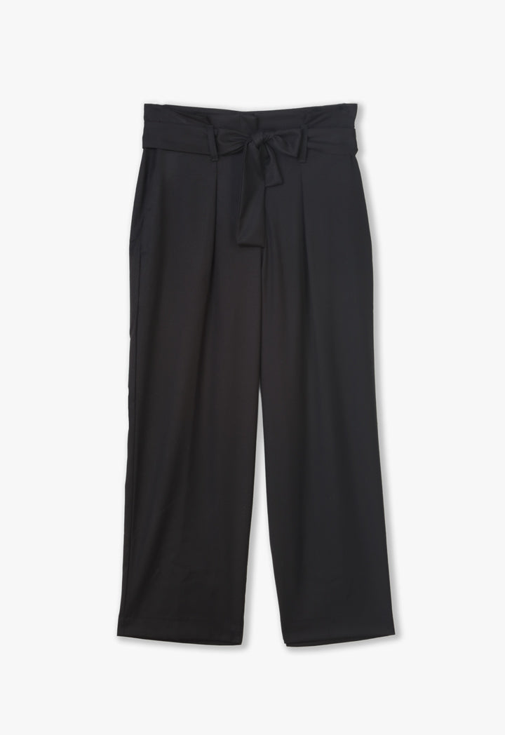 Choice Tie-Waist Detail Trousers Black