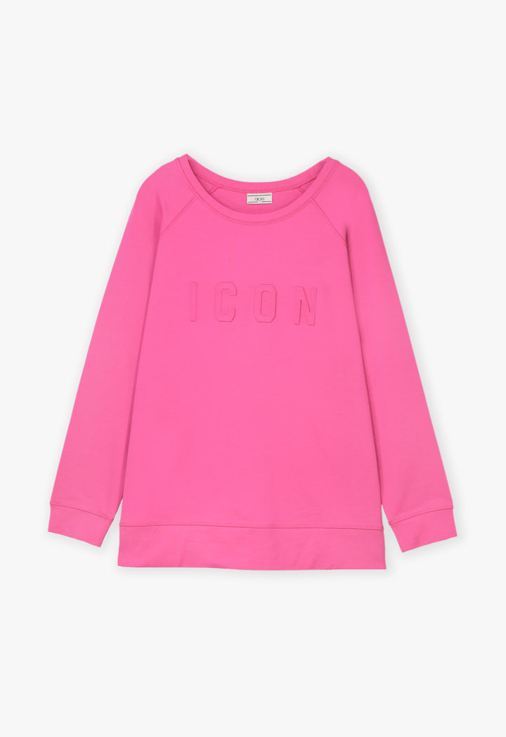 Choice Embossed Icon Patched Blouse Pink