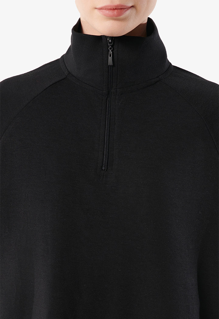 Choice Sweatshirt With Zipper Black