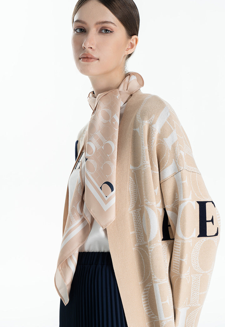 Choice Logo Printed Jacket Beige