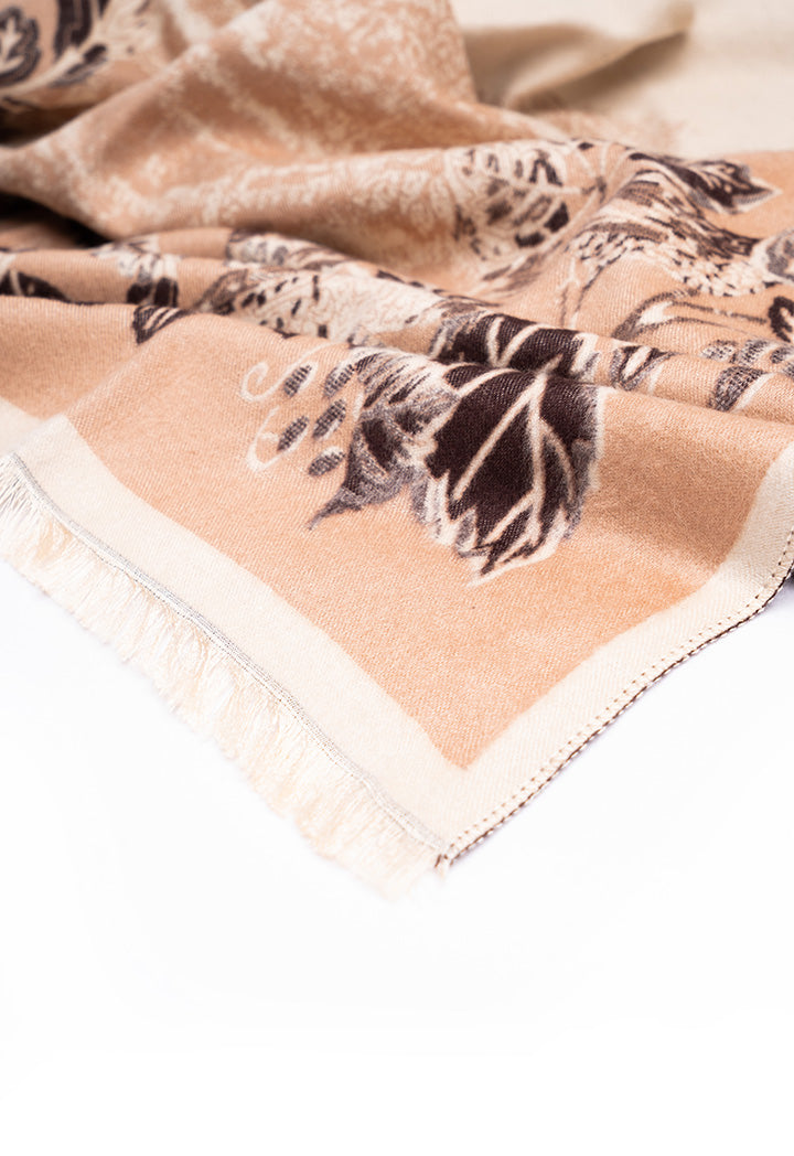 Choice Printed Scarf Beige