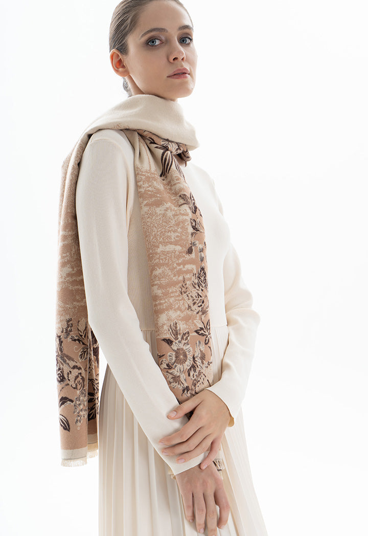 Choice Printed Scarf Beige