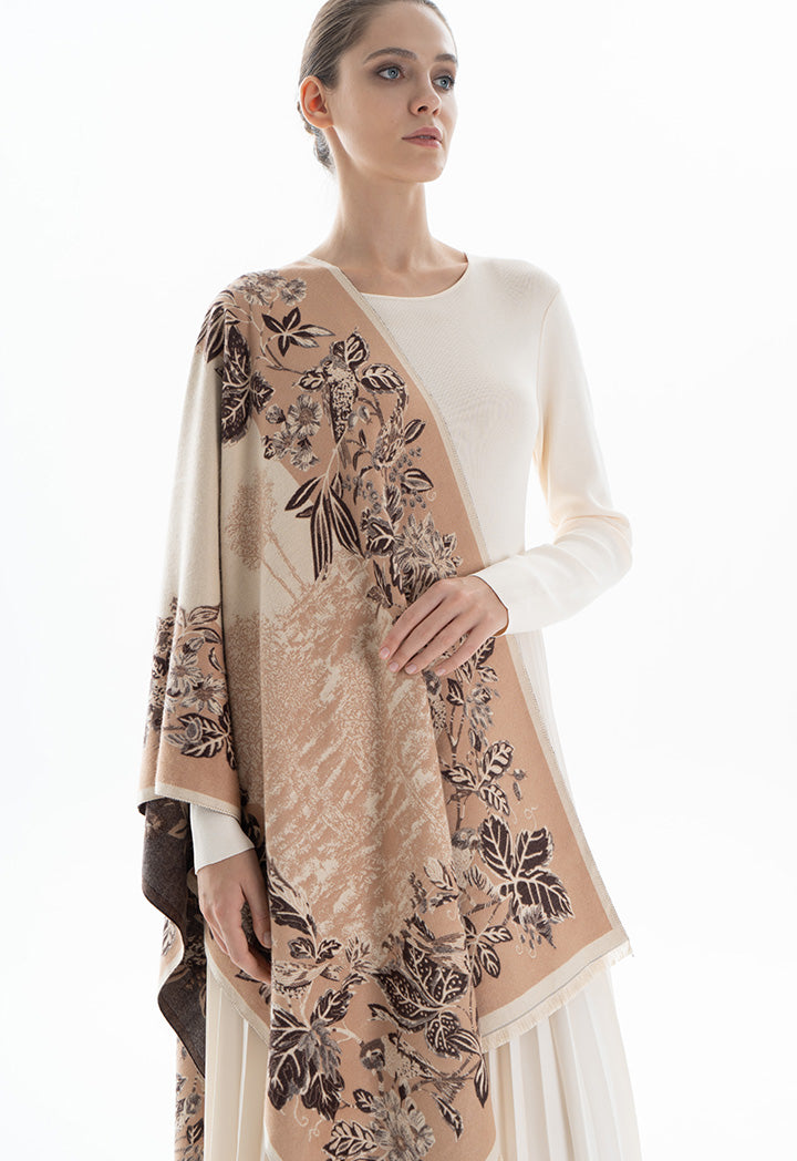 Choice Printed Scarf Beige