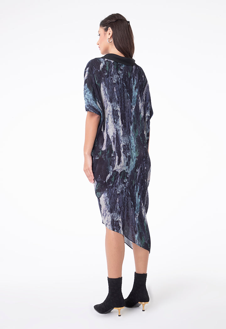 Choice Camouflage Print Pleated Dress Combo Camouflage