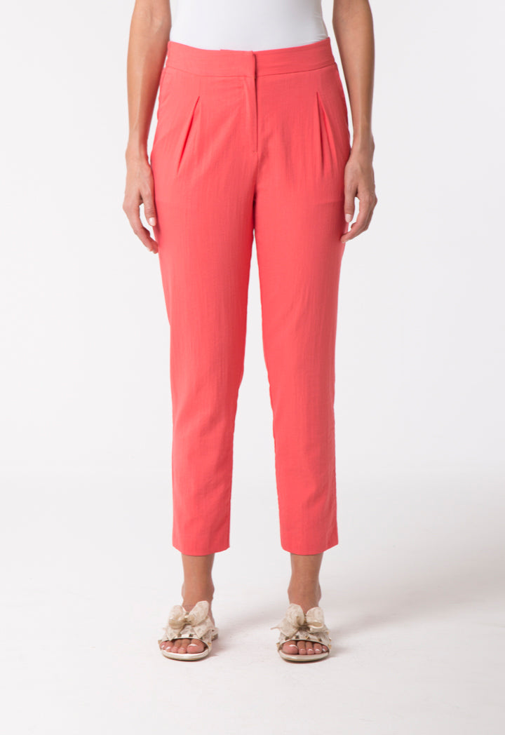 Choice Textured Casual Trouser Formula Red
