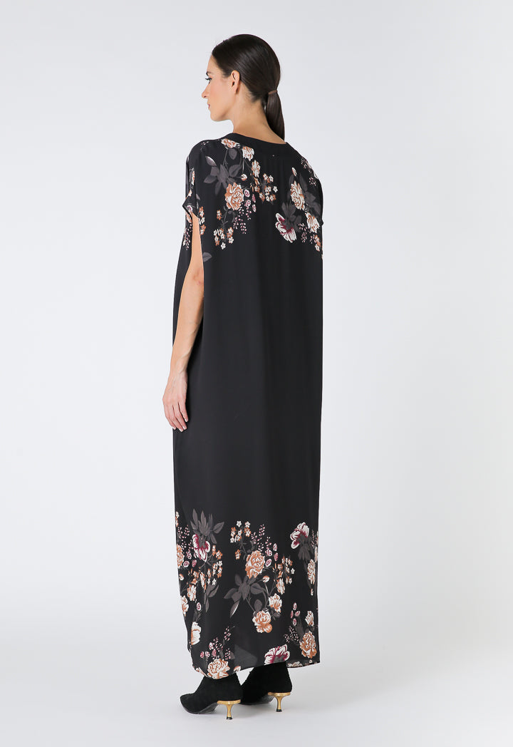 Choice Floral Print Maxi Dress Black