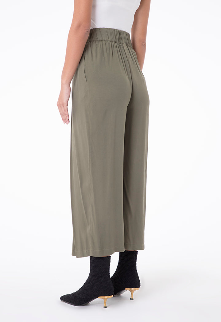 Choice Palazzo Wide Leg Pants Olive