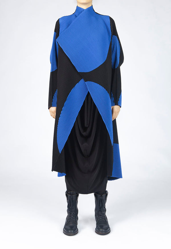 Nu Long Sleeve Front-Drape Asymmetrical Hem Maxi Dress Black