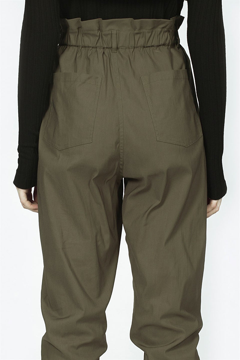 Nu Military Elastic High Waist Trouser 610 Khaki