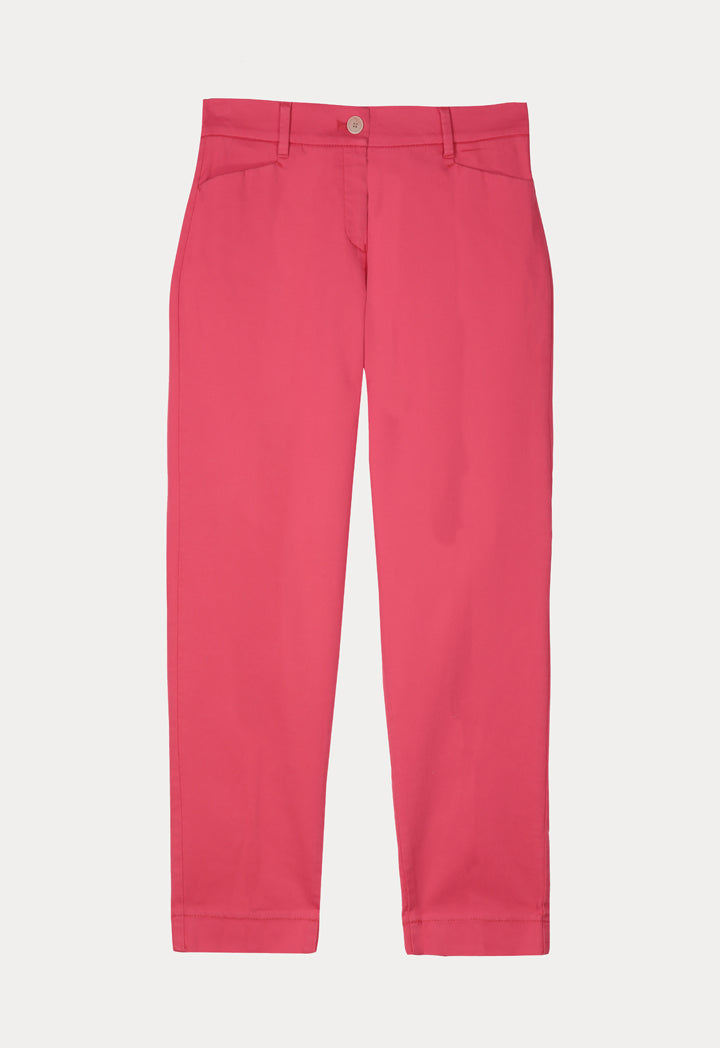 Brax Satin Slim Fit Trouser Coral