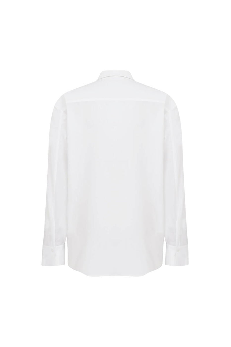 Roman Poplin Shirt With Pocket White