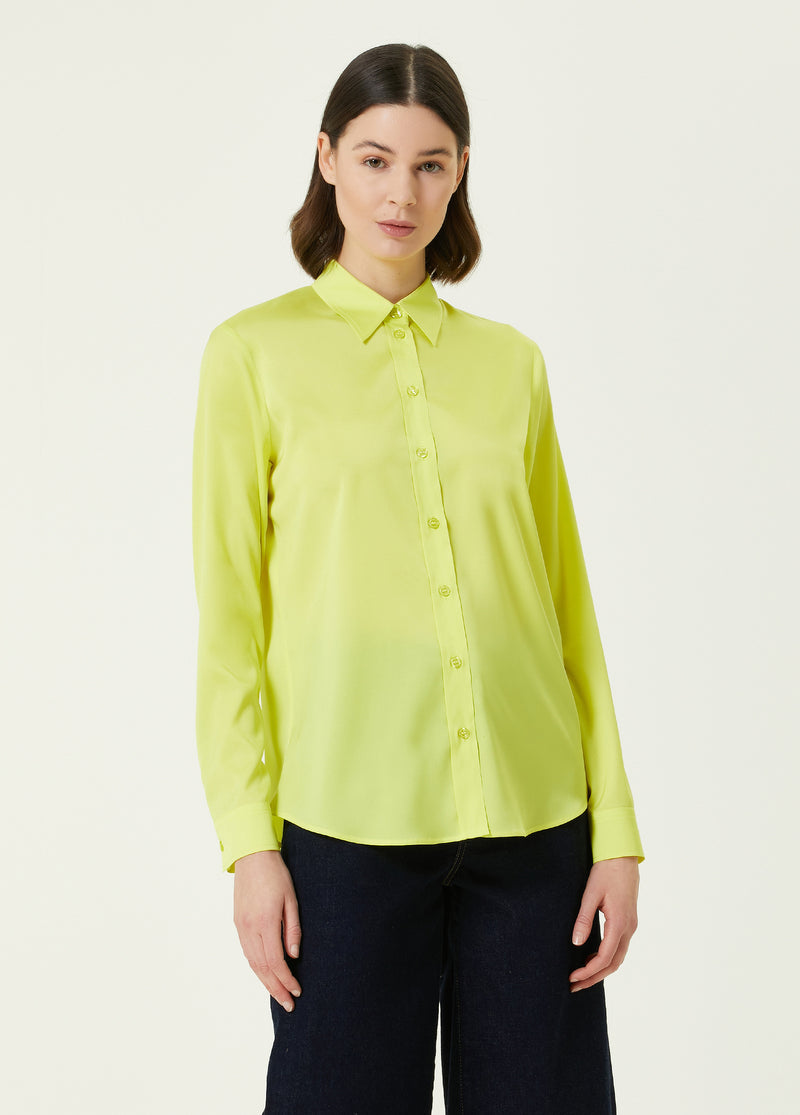 Beymen Collection Twill Silk Shirt Green