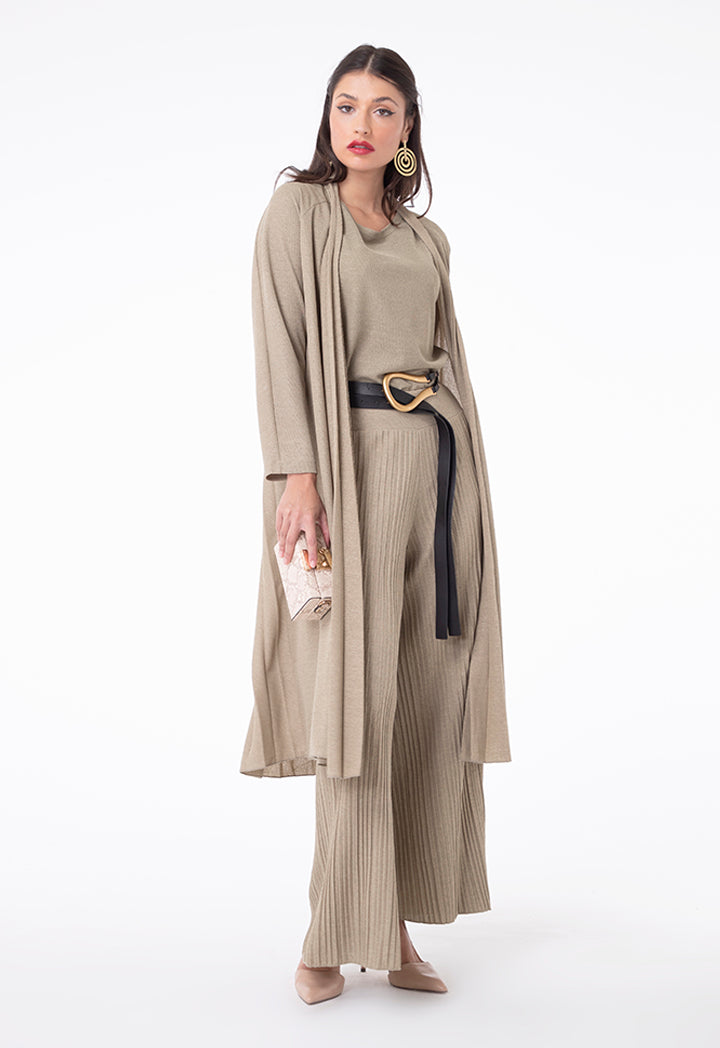 Choice Linen Jersey Long Sleeves Outer Khaki