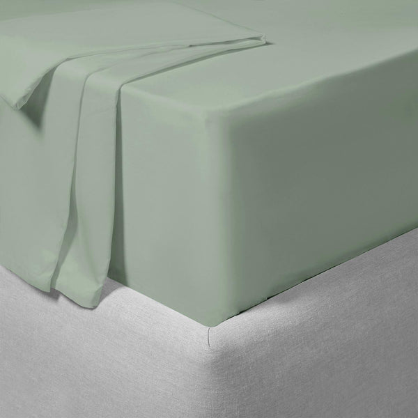 Chakra Bamboo Classic Fitted Sheet Dbl 160X200Cm Sage