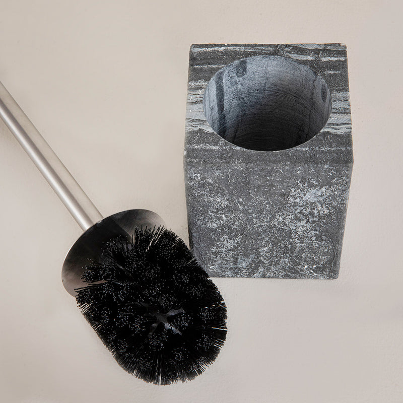 Chakra Turke Toilet Brush Holder 9.6X9.6X37Cm Dark Grey