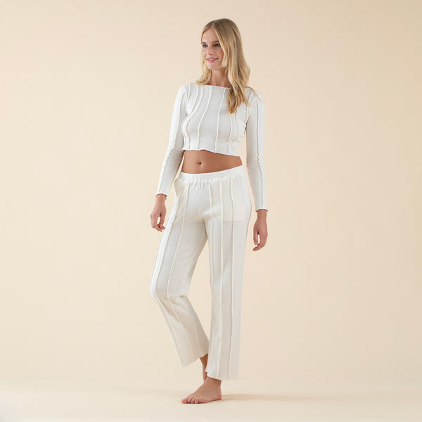 Chakra Sidertis Woman Pyjamas Set Ecru