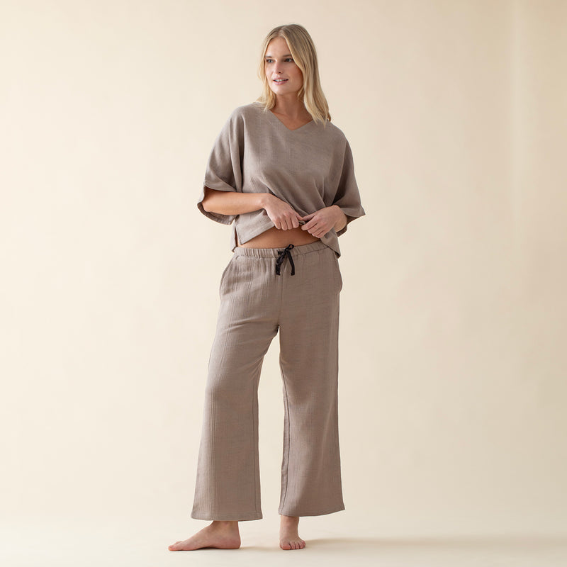 Chakra Castano Woman Pyjamas Set Brown