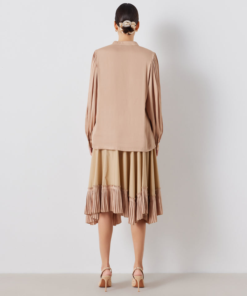 Ipekyol Solid Ruffle Collar Shirt Natural