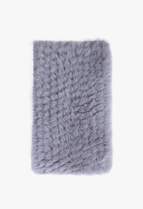 Choice Scarf With Fur Detail Silver