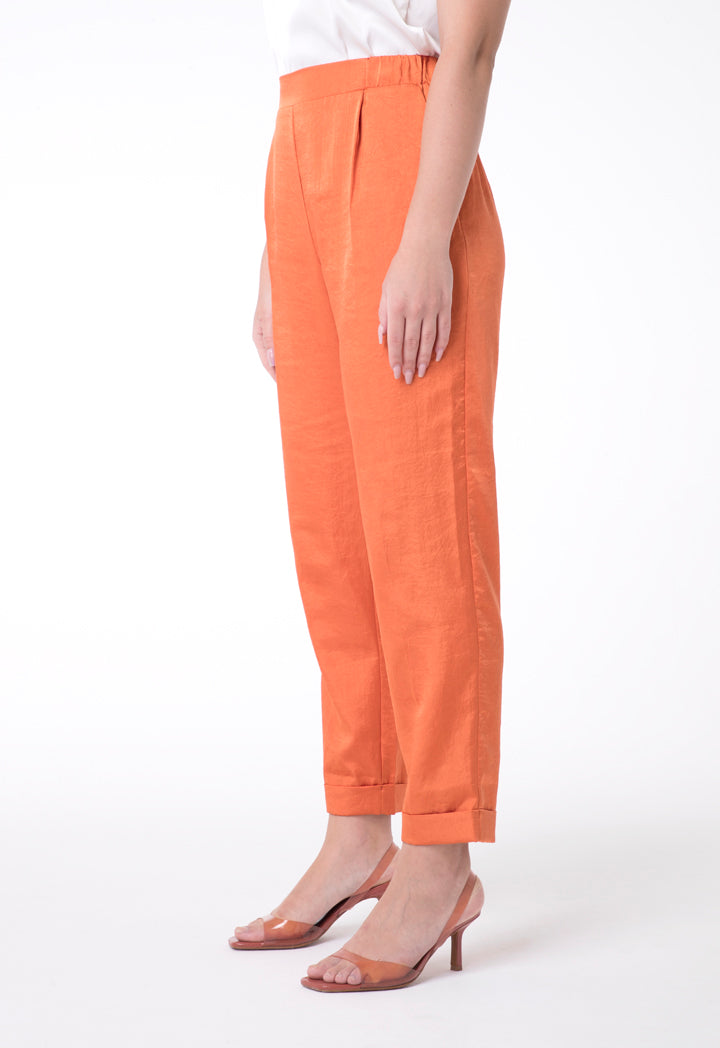 BERRIN Plain High Waist Trouser ORANGE