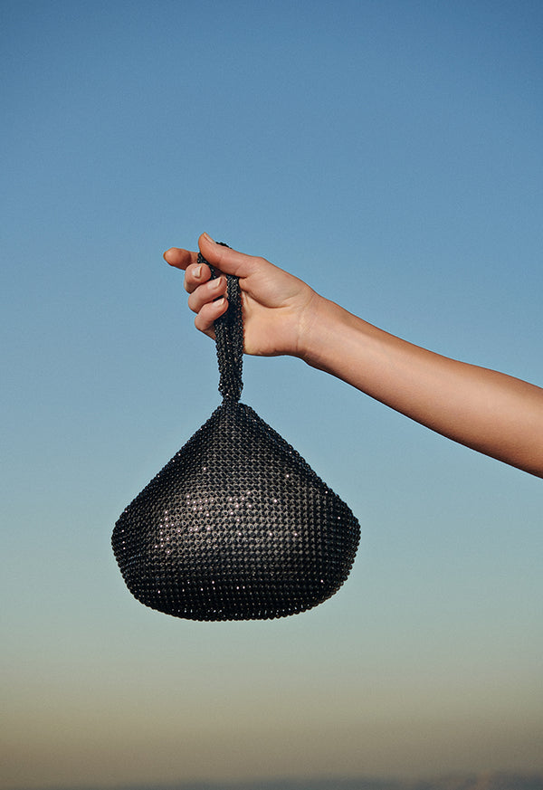 Choice Lightweight Sequin Hobo Bag Black