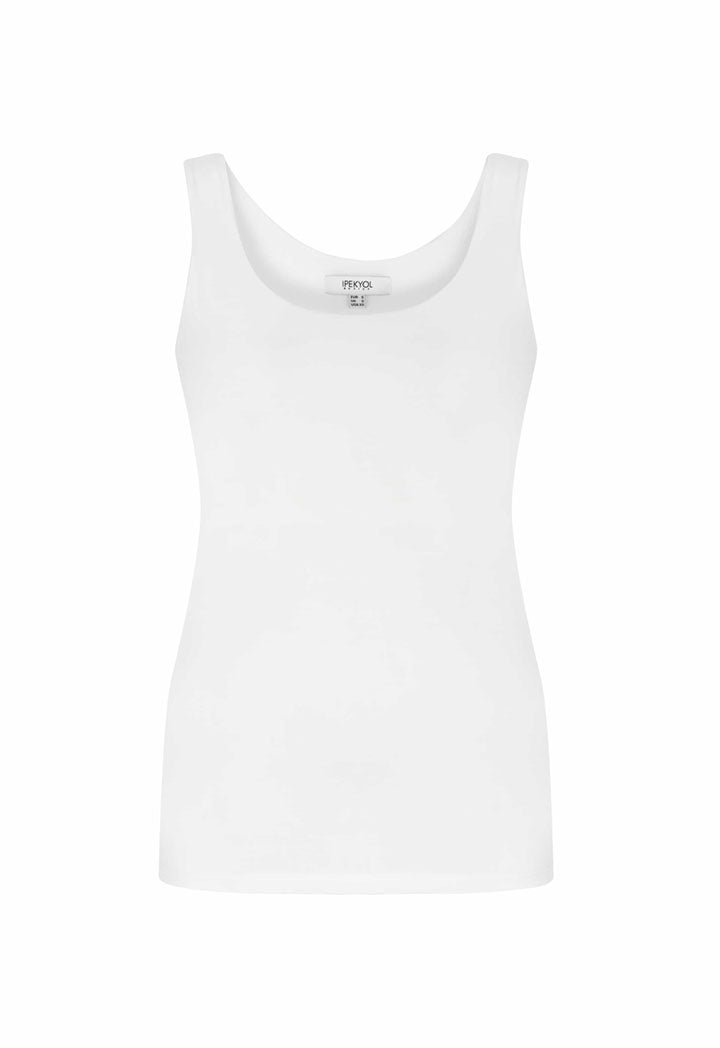 Ipekyol T-Shirt Top N/Sl Ecru - Wardrobe Fashion