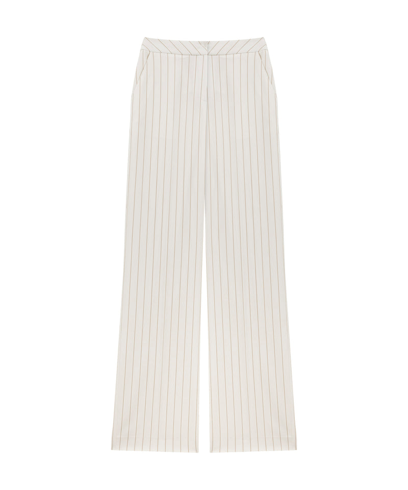 Ipekyol Striped High Waist Trousers Ecru