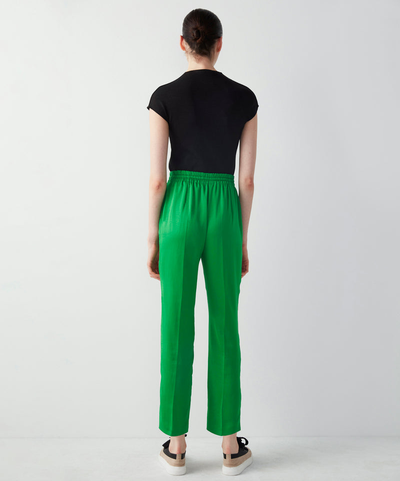Ipekyol Relaxed Fit Trousers With Elastic Waist Green