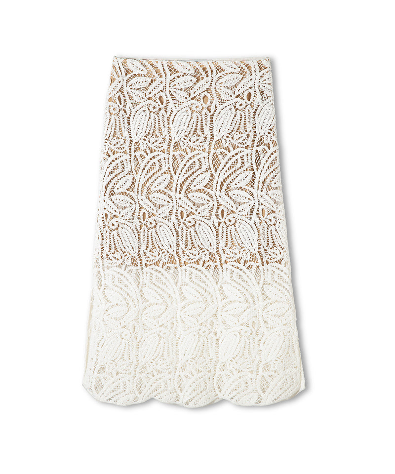 Ipekyol Crochet Pencil Midi Skirt Off White