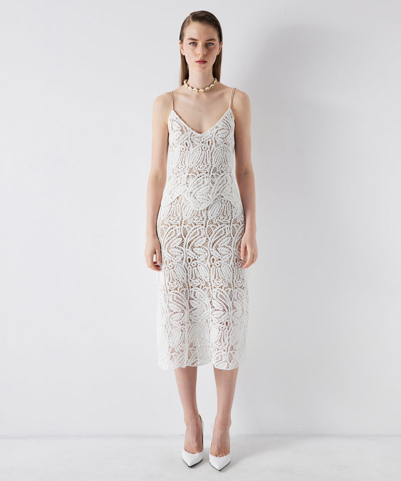 Ipekyol Crochet Pencil Midi Skirt Off White