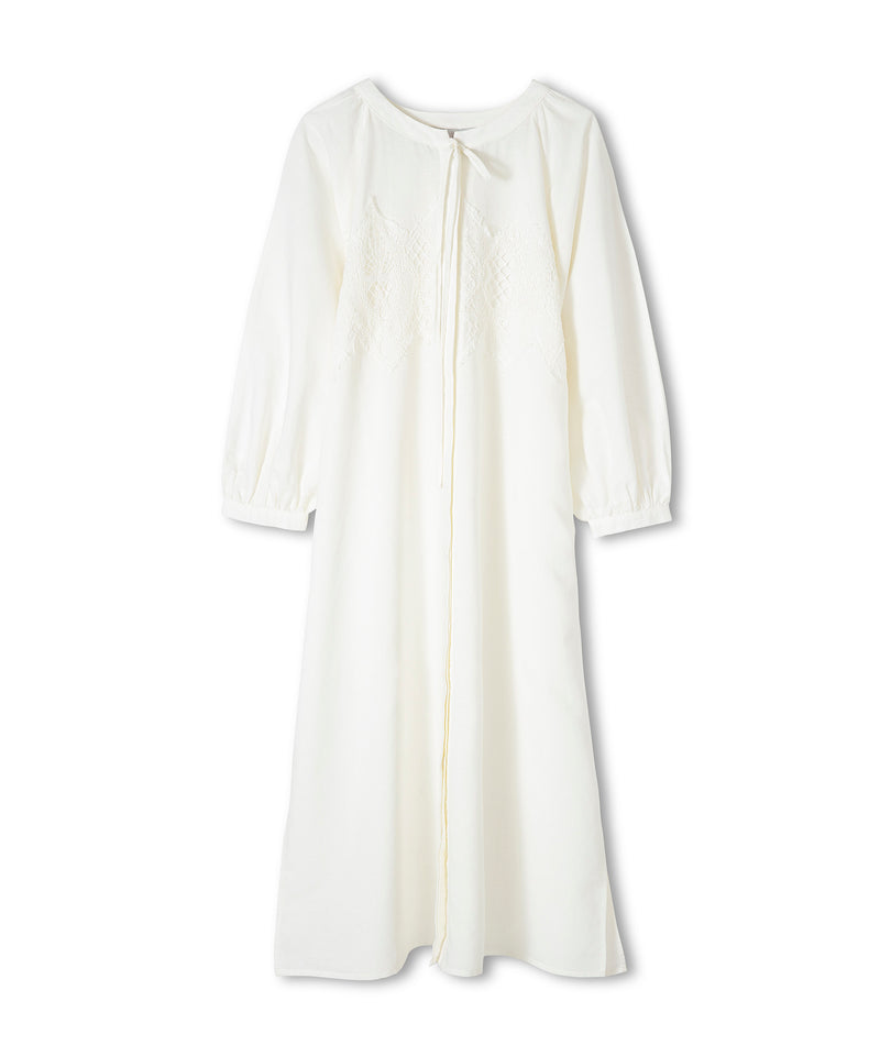 Ipekyol Lace Detail Maxi Abaya Off White