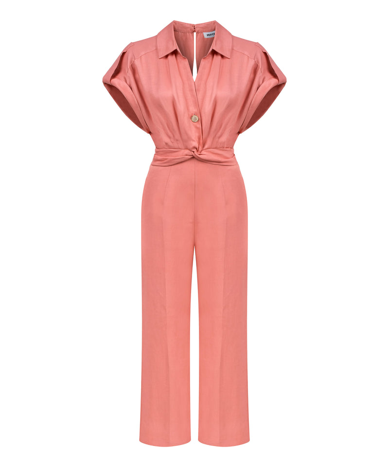 Ipekyol Solid Backless Draped Jumpsuit Peach