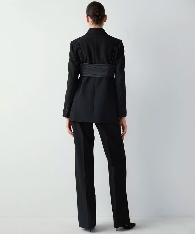 Ipekyol Blazer With Tie-Up Bustier Black