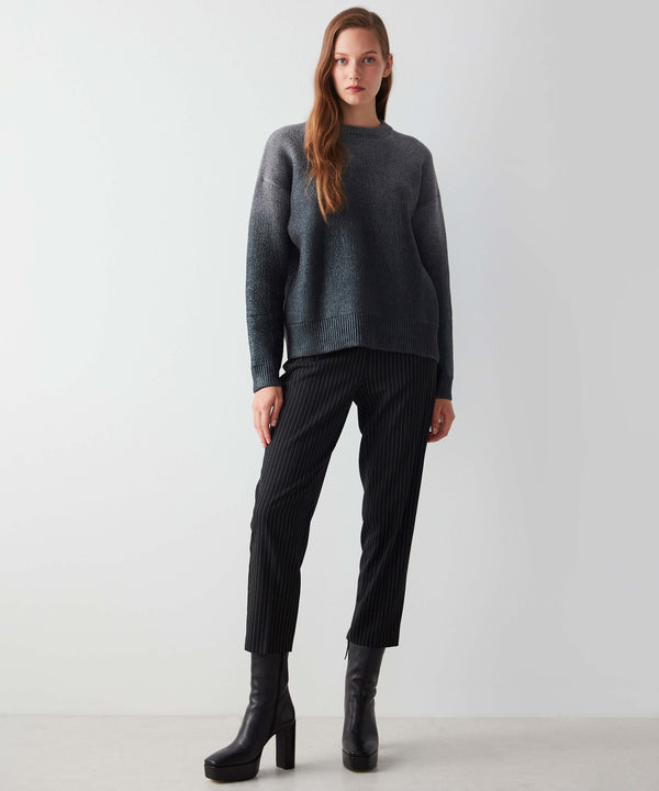 Ipekyol Line Pattern Trousers Black