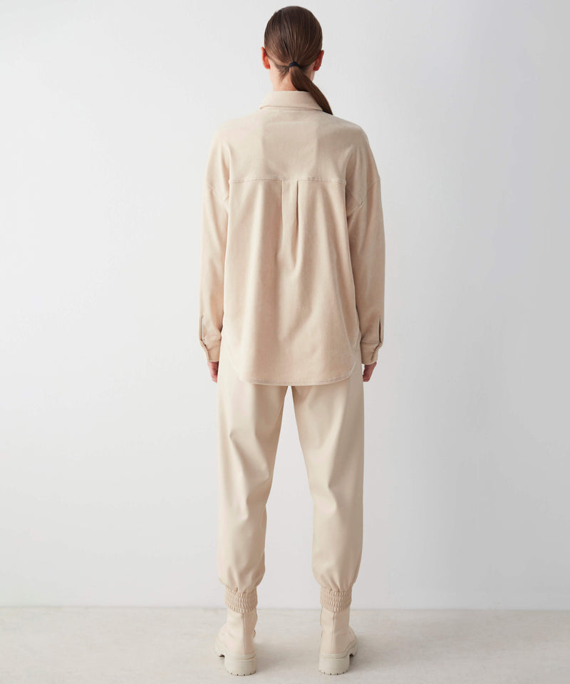 Ipekyol Long Sleeve Velvet Shirt Oil