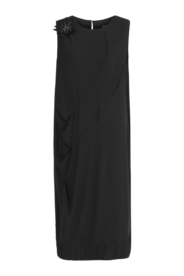 Nu Sleeveless Embellished Detail Dress Black