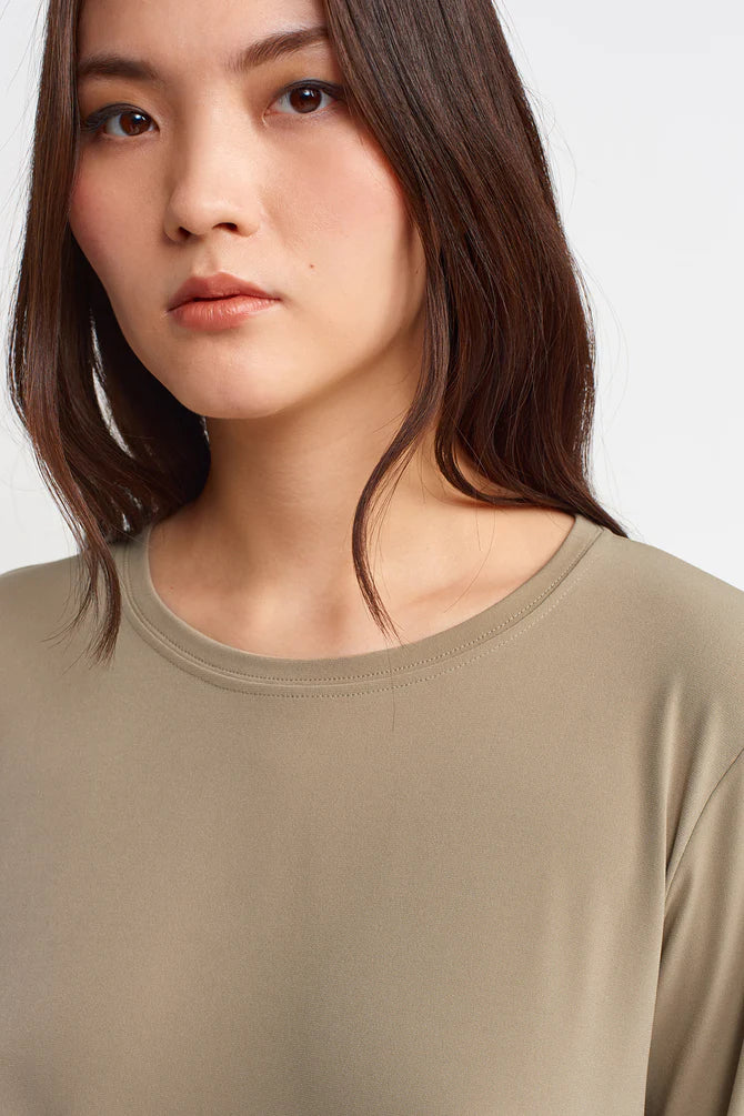 Nu Solid Long Sleeve Top Bronze