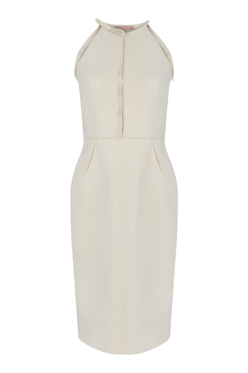 Machka Sleeveless Sheath Dress Cream