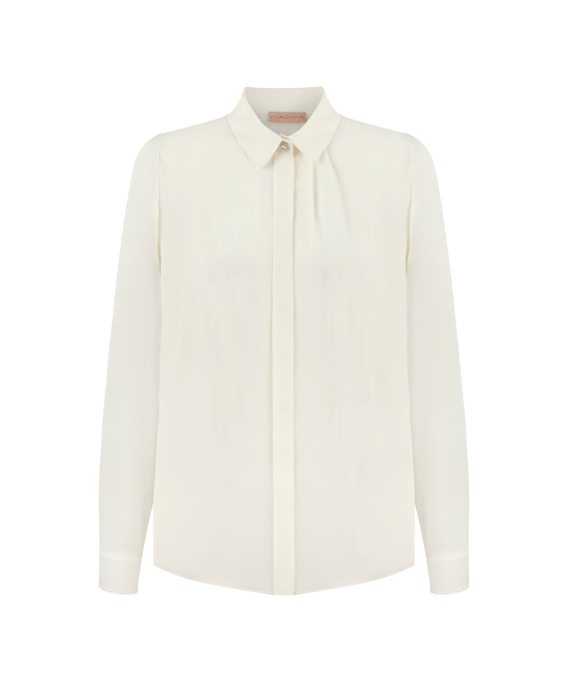 Machka Comfy Cut Silk Shirt Off White