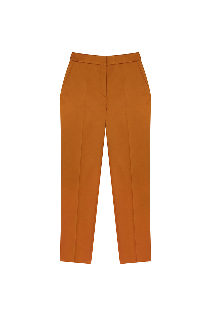 Machka Mid Waist Trouser Burnt Orange